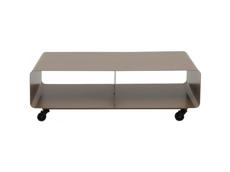  meuble tv lounge à roulettes taupe kare design  - Conforama C
