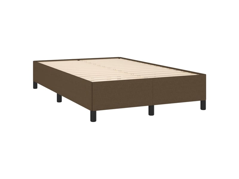  Lit double- lit adulte -  cadre de lit sans matelas marron foncé 120x190 cm tissu  - Conforama B