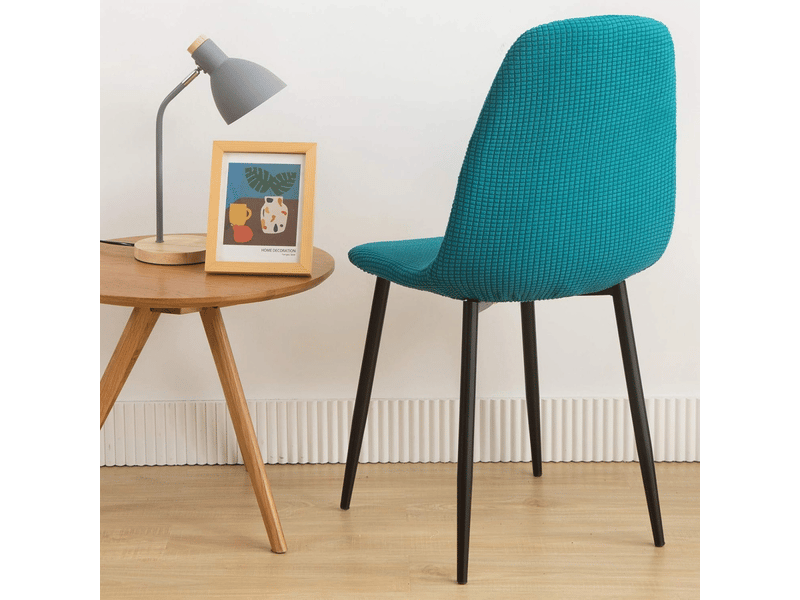  Housses de chaise élastiques jacquard de style nordique, lot de 4 pièces, vertes XLH-ZLS-009397MF - Conforama E