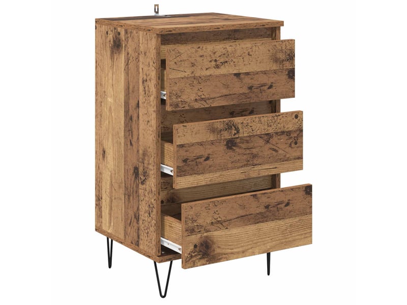  Buffet - bahut - meuble de rangement bois ancien 40 x 35 x 70 cm bois d'ingénierie et fer  - Conforama E