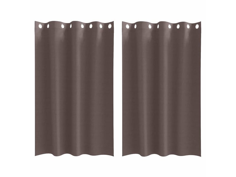  Lot de 2 rideaux occultants, rideaux black-out avec anneaux marron foncé 175 x 140 cm cf44698  - Conforama A