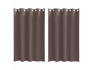 Lot de 2 rideaux occultants, rideaux black-out avec anneaux marron foncé 175 x 140 cm cf44698