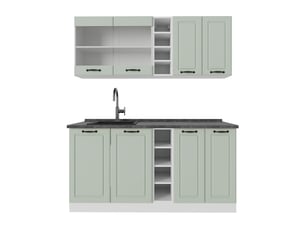 Vicco cuisine, mint campagneblanc, 160cm sans plan de travail