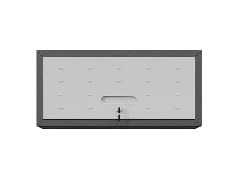  Armoire murale en métal - noir et gris - métal robuste - dimensions 75x30x34,5 cm - poids 20 kg - serrure avec 2 clés 75x30x34.5cm - Conforama E