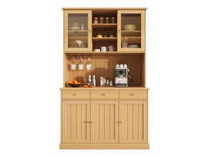 Buffet 5 porte(s)  3 tiroir(s) <strong></strong> <strong>Fay Lum</strong> - 120 cm coloris naturel 