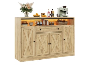 Buffet 4 porte(s) 1 tiroir(s) - 140 cm coloris naturel