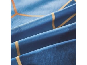 Housse de couette enfant 150x200 cm avec 1 x taies d'oreiller 65x65 cm, géométrique imprimé boho microfibre literie parure de lit linge de lit avec fermeture éclair pour 1 personne, bleu