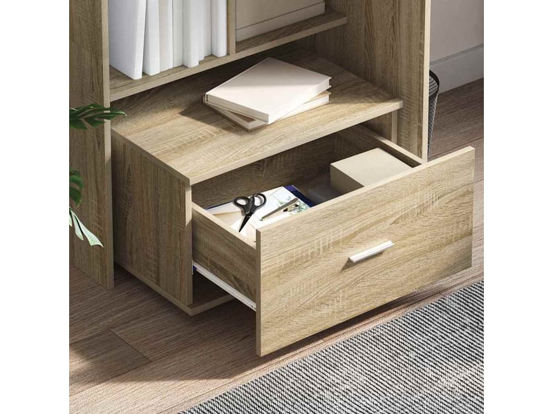  Armoire de rangement bureau, armoire à tiroirs 55 x 45 x 31 cm chêne sonoma  - Conforama D