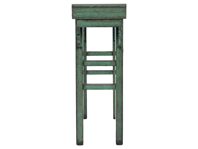  Console d'entrée verte en bois 127x33x95 cm h  - Conforama E