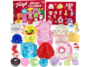 Calendrier de l'avent 2026 – compte à rebours 24 jours avec jouets squishy mignons