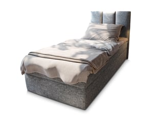 Lit avec rangement 90x200 cm <strong>MASSENO</strong>  <strong></strong> coloris gris
