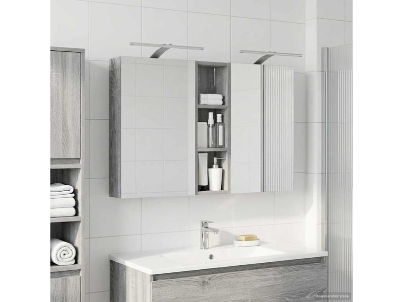 Ensemble de meubles de salle de bain 3 pcs 100x10.5x60.5 cm shl8134 - Conforama D