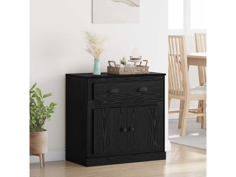  Buffet - haut armoire chêne noir 70 x 35,5 x 67,5 cm bois d'ingénierie  - Conforama B