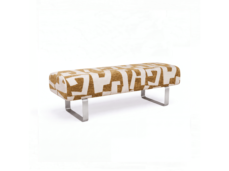  Banc en tissu texturé à motifs moutarde noxx B1TTMMT - Conforama A