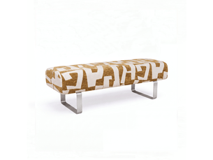Banc en tissu texturé à motifs moutarde noxx