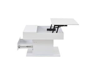 Table basse carré(e) coloris blanc <strong>BEAUNIV</strong> <strong></strong> - 70 cmx70 cm