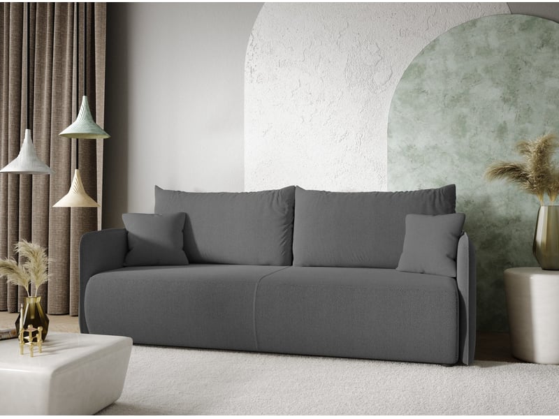  Canapé convertible 4 places forest gris anthracite  - Conforama B