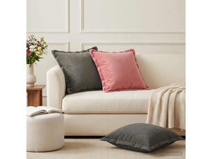 Lot de 6 coussins avec oreiller, coussins décoratifs houten gris foncé fløjl cf51258
