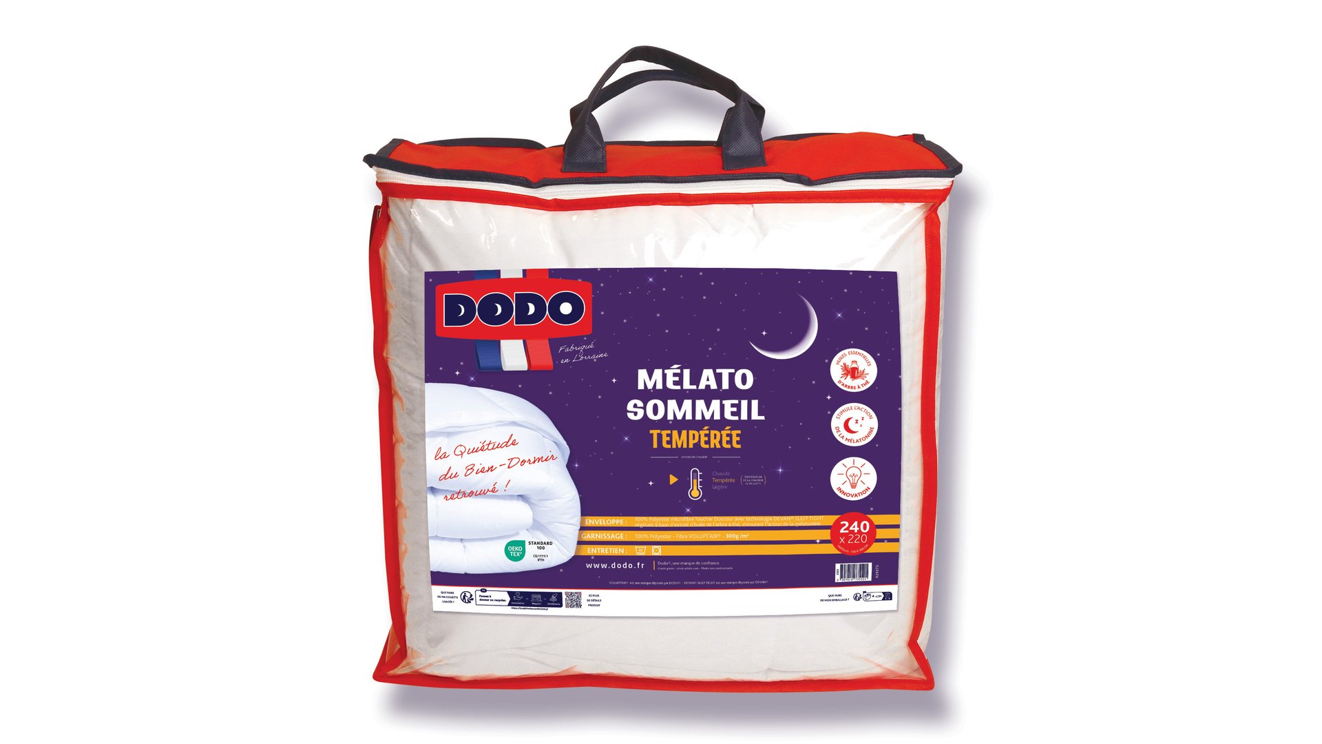 DODO Couette 220x240 cm LE SOMMEIL FACILE blanc Conforama