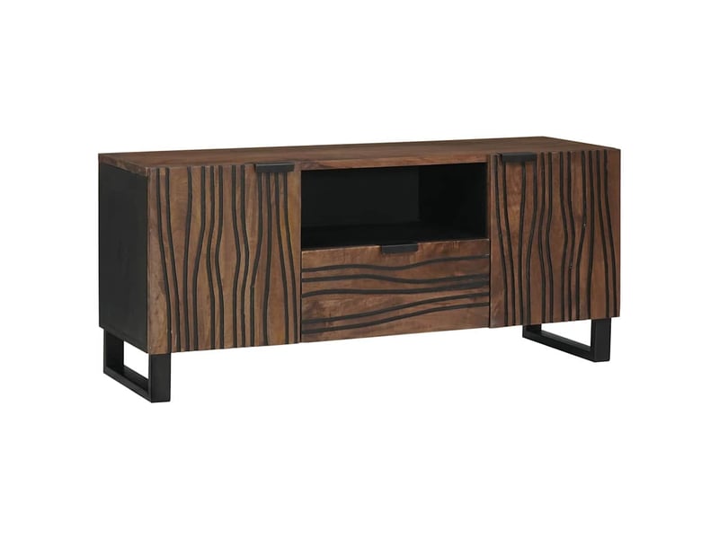  Meuble tv - unites tv 105 x 33 x 46 cm noyer bois d'ingénierie  - Conforama B