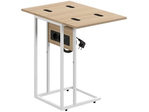 Table basse rectangulaire coloris blanc <strong>WISHDOR</strong> <strong></strong> - 39 cmx29 cm