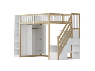 Lit mezzanine 90x200 cm <strong>BEAUNIV</strong> <strong></strong> coloris bicolore