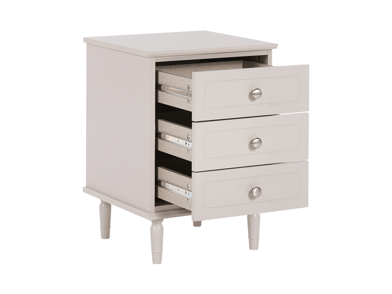  Table de nuit à 3 tiroir oberon beige  - Conforama E