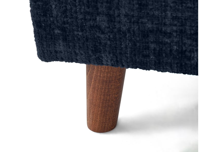  Rune - canapé d'angle droit 4 places en velours texturé - lisa design - bleu RUNE - Conforama E