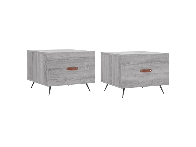  Tables basses 2 pcs - table de salon - table à thé sonoma gris 50x50x40 cm bois d'ingénierie  - Conforama A