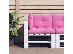 Lot de 3 coussins de palette, coussins de canapé rose tissu oxford cf59699
