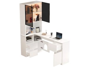 Bureau enfant 120 cm coloris blanc