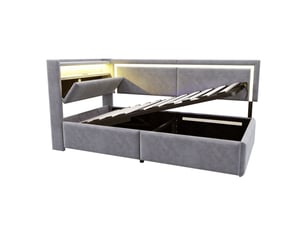 Lit banquette 90x200 cm <strong>HNCBB</strong>  <strong></strong> coloris gris