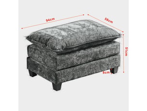 Pouf / repose pied BLOSSOM DE501DBK noir