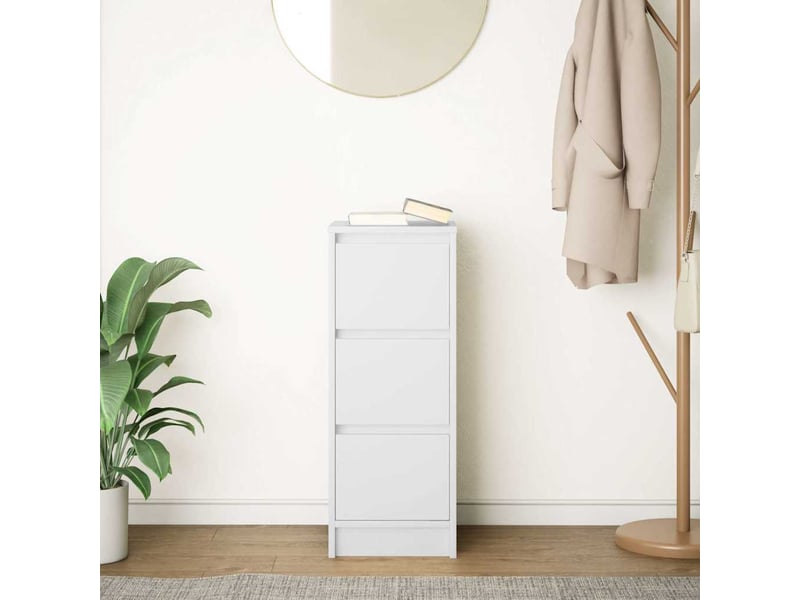  Buffet - bahut - meuble de rangement blanc 29,5x34x76 cm bois d'ingénierie  - Conforama C