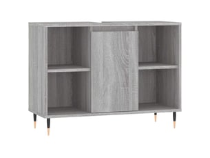 Meuble salle de bain rangement, commode sonoma gris 80x33x60 cm bois d'ingénierie shl9469