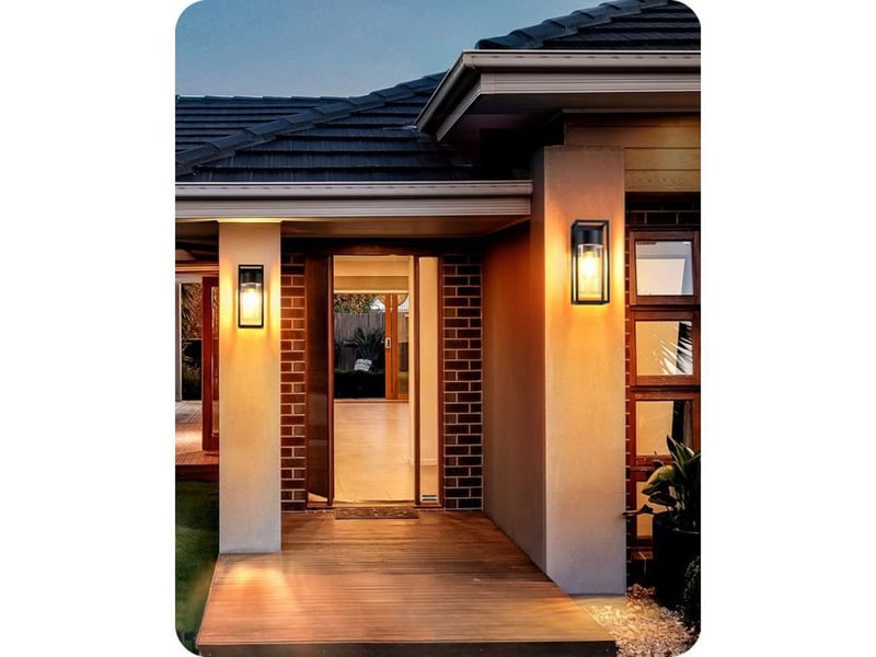  Applique murale exterieure style lanterne e27 ip44 27 x 11 cm noire alu 370618_AAAYU31891_6_DROPFR - Conforama B
