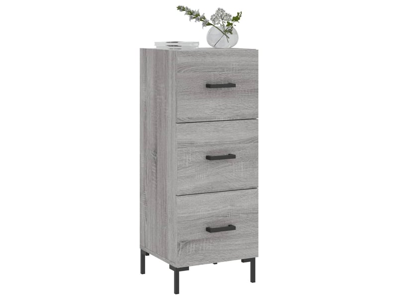  Buffet - bahut - meuble de rangement sonoma gris 34,5x34x90 cm bois d'ingénierie  - Conforama C