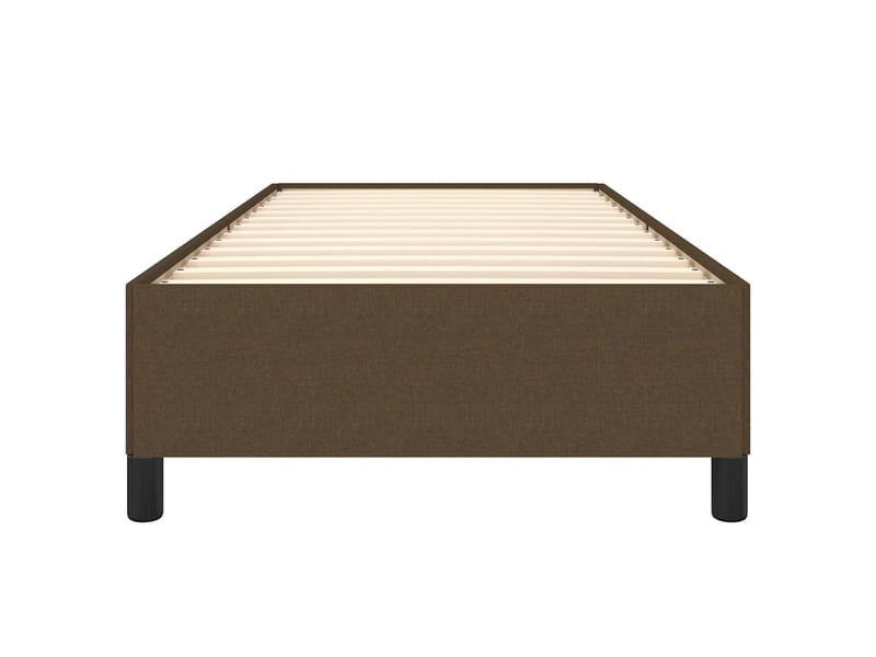  Lit simple- lit adulte -  cadre de lit sans matelas marron foncé 80x200 cm tissu  - Conforama D