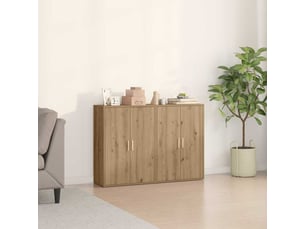 Buffet - bahut - meuble de rangement 2 pc chêne artisanal 60 x 31 x 84 cm bois d'ingénierie