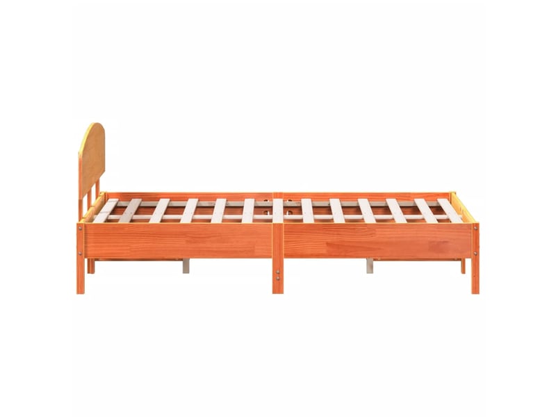  Lit double- lit adulte -  cadre de lit sans matelas  marron 120x200cm bois pin massif  - Conforama D