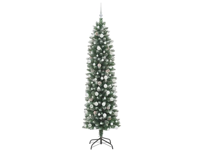  Sapin de noël, arbre de noël artificiel slim vert et blanc 210 cm shl6197  - Conforama D