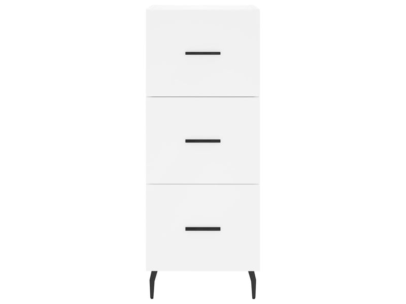  Buffet haut - bahut - meuble de rangement blanc 34,5x34x180 cm bois d'ingénierie  - Conforama E
