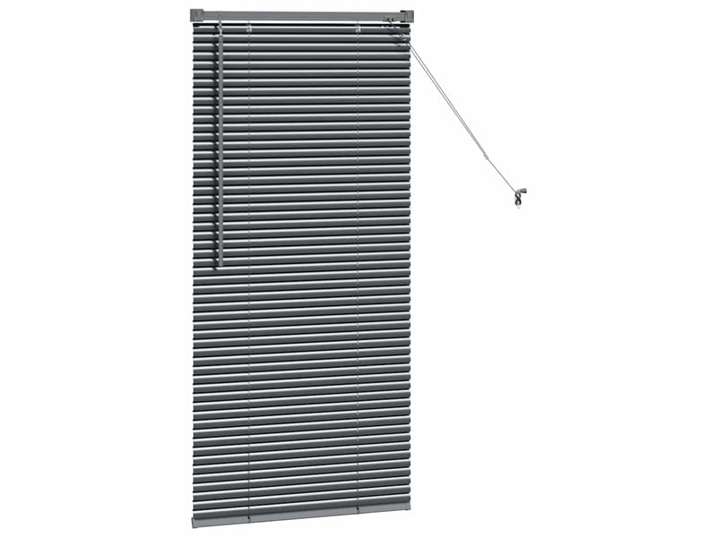 Store vénitien, store de fenêtre gris foncé 130 x 60 cm 25 mm aluminium cf47879 - Conforama E