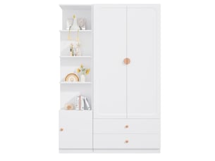 Armoire WISHDOR coloris blanc largeur 135 cm