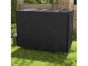 Housse de protection pour balançoire de jardin 3 places 205x124x164 cm noire en polyester, fermeture zippée