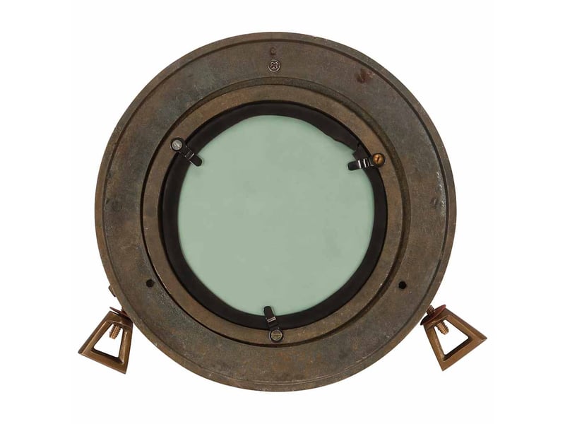  Miroir en forme de porthole mural ø23 cm aluminium et verre cf62793  - Conforama C