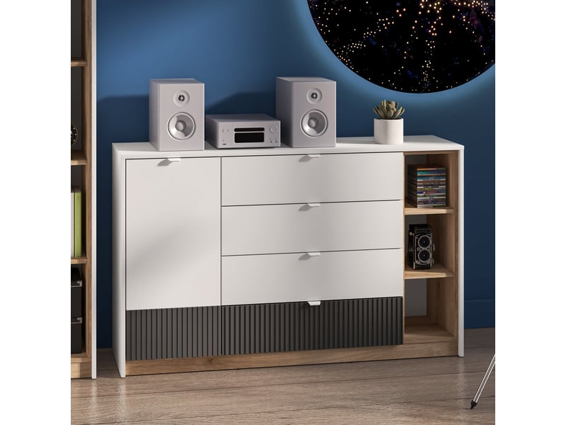  Selsey torino - buffet - 138 cm - blanc Torino - Conforama B