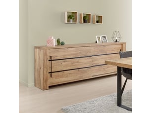 Buffet 2 porte(s)  0 tiroir(s) <strong>ALTOBUY</strong> <strong>CARVIK</strong> - 230 cm coloris marron 