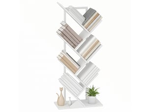 Bibliotheque coloris  blanc 7 étagère(s) <strong>PANGIVO</strong> <strong></strong> - 50 cm x 109 cm