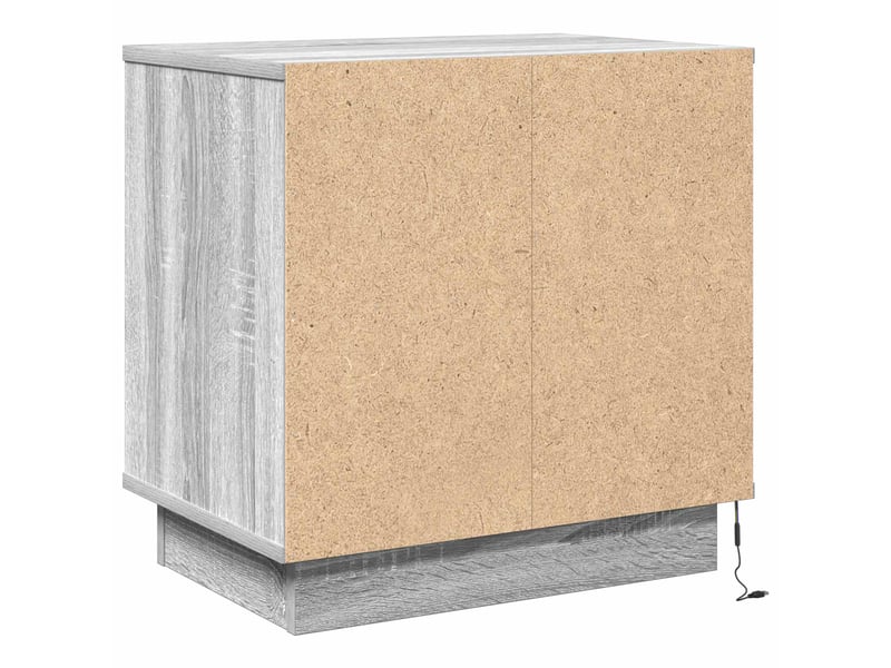  Table de chevet - cabinet de chevet - table de nuit 2 pc gris 50 x 34,5 x 50 cm.  - Conforama E